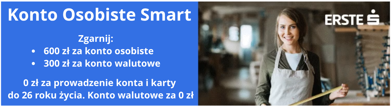 You are currently viewing Zgarnij 900 zł za konto w Erste Banku